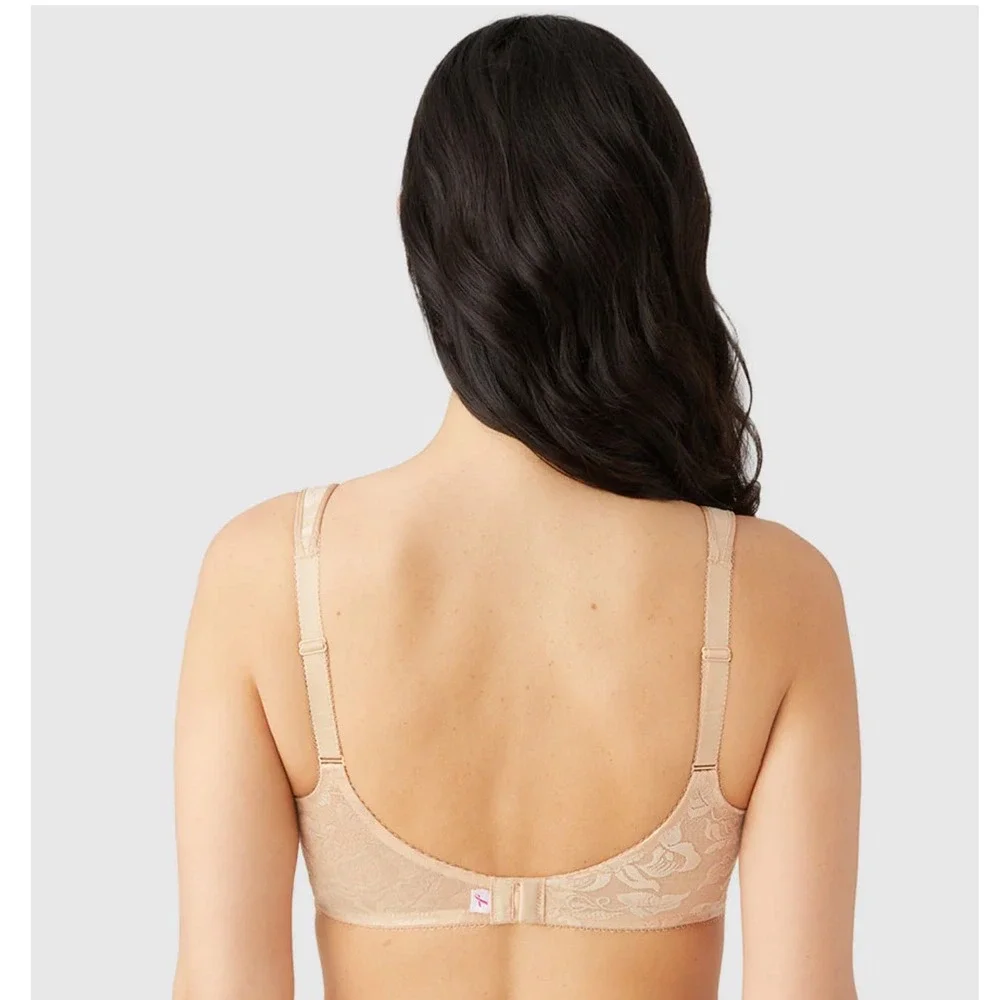 Wacoal Awareness Underwire Bra 85567 Sand Floral Lace Full Coverage 40DD